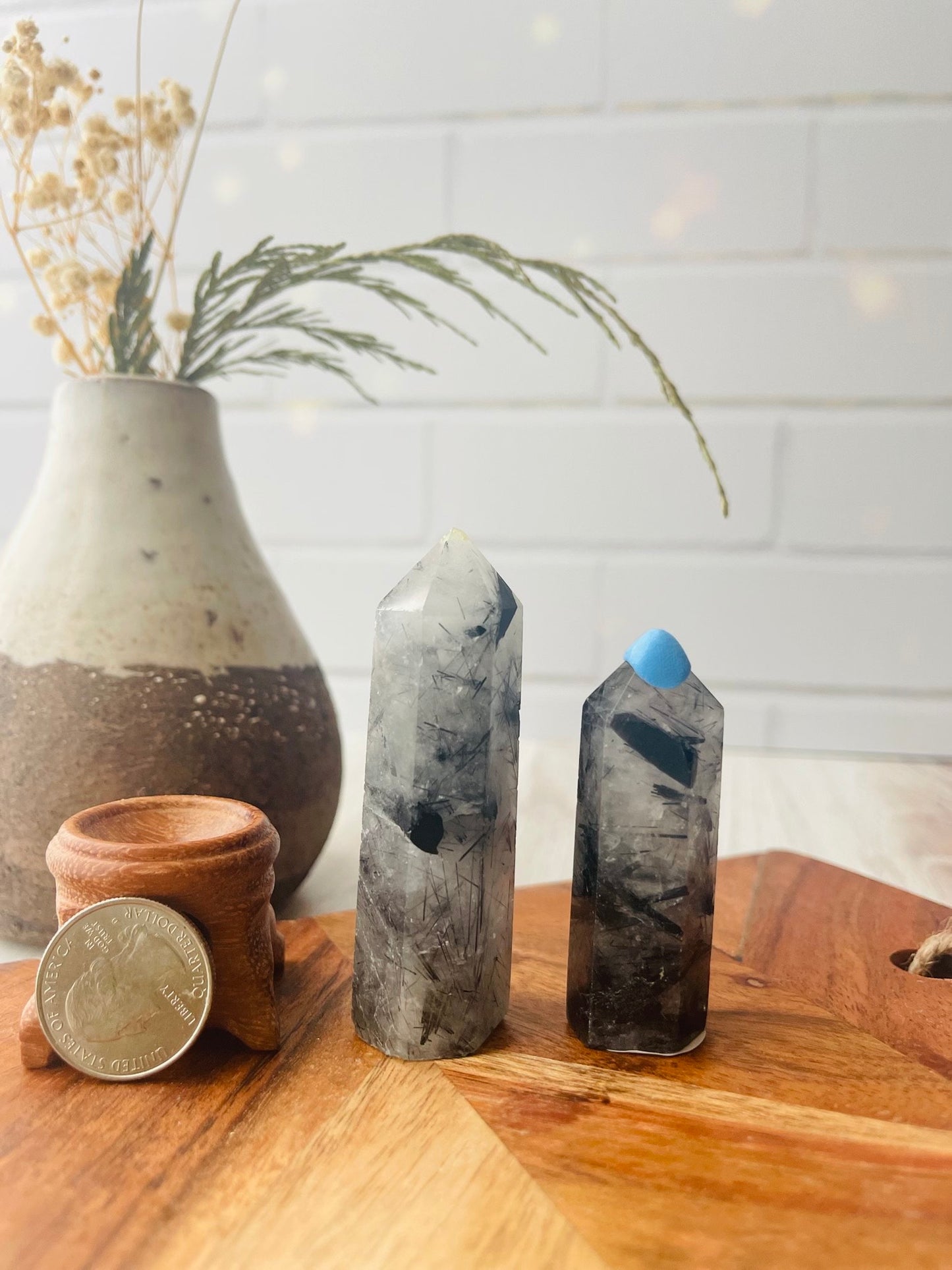 Rutilated Quartz Towers