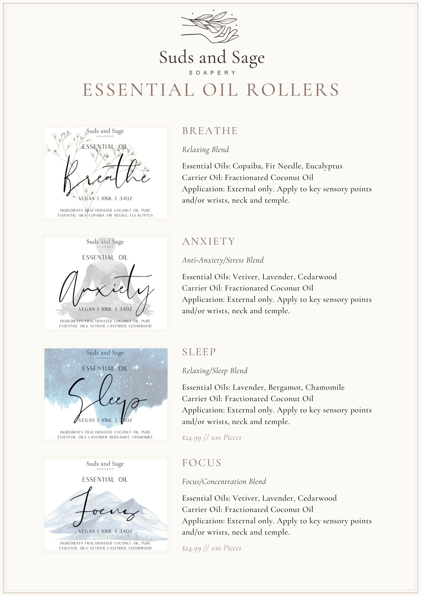 Essential Oil Roller Blends